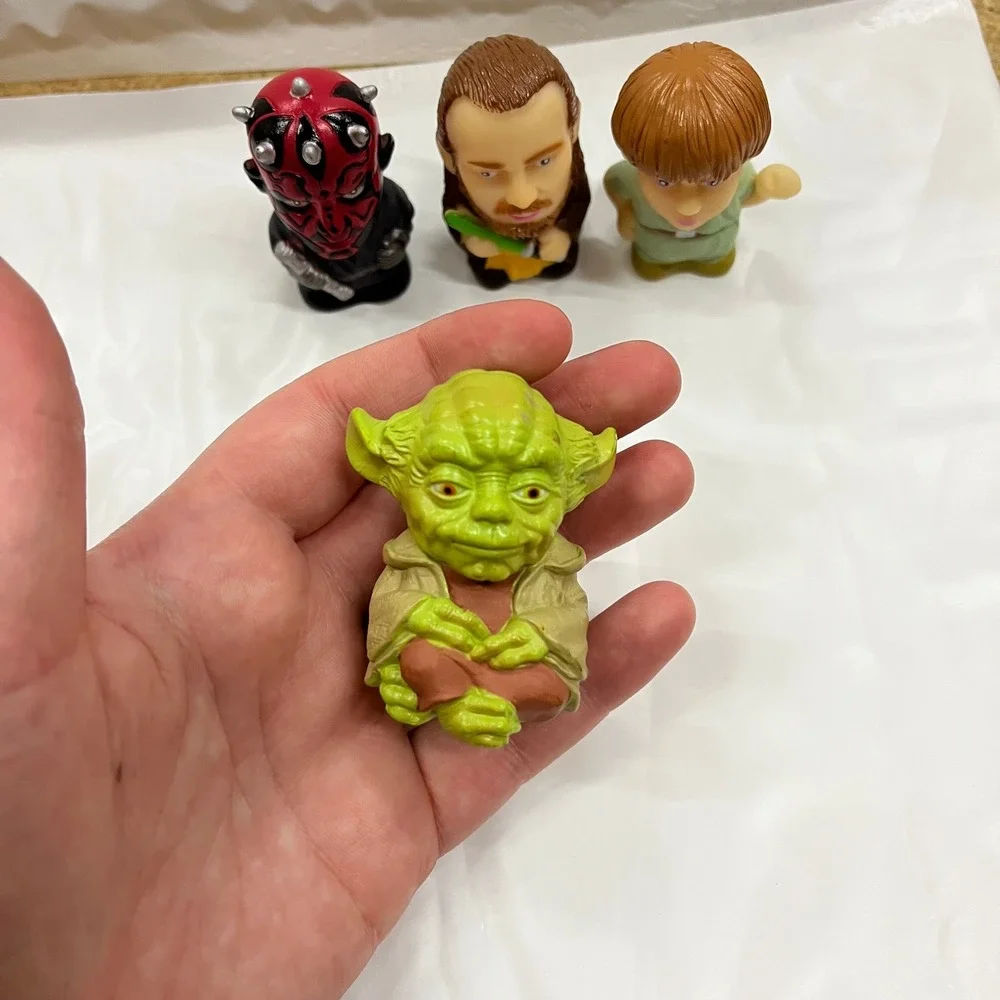 Star Wars Episode I Phantom Menace Mini Figure Lot Yoda Darth Maul Qui-Gon Jinn